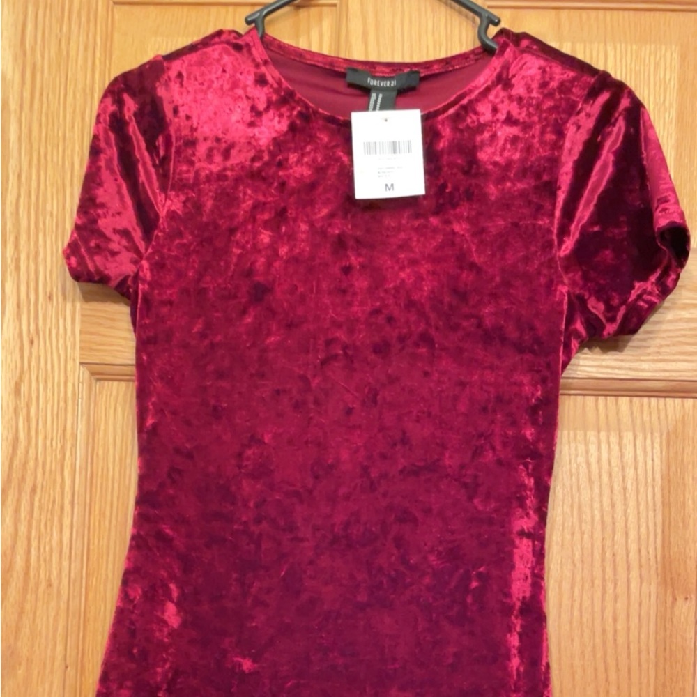 New Red velvet dress